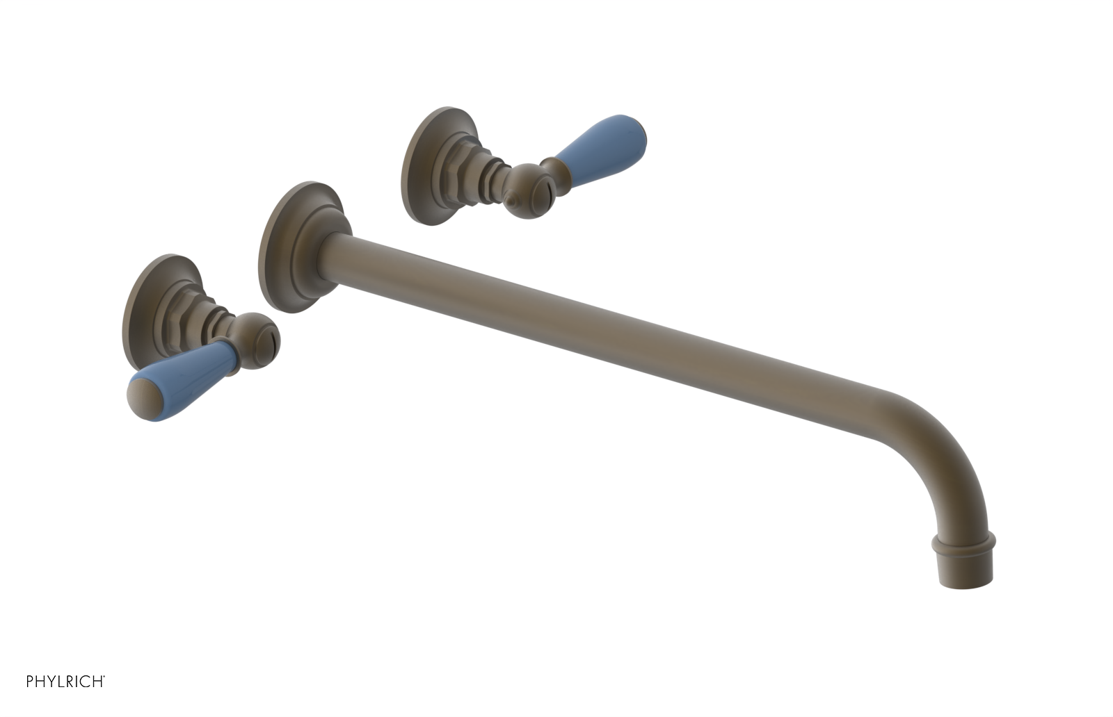 Phylrich Jamestown 14" Spout Wall Lavatory Set with Lever Handle by Phylrich