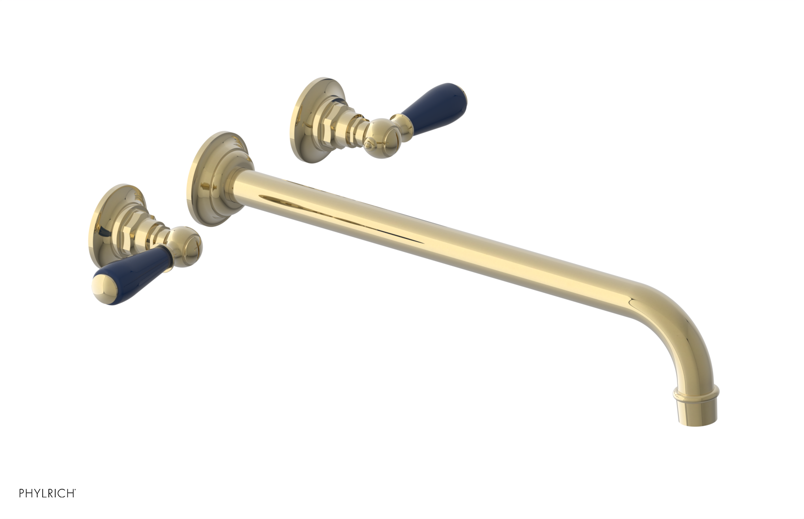 Phylrich Jamestown 14" Spout Wall Lavatory Set with Lever Handle by Phylrich