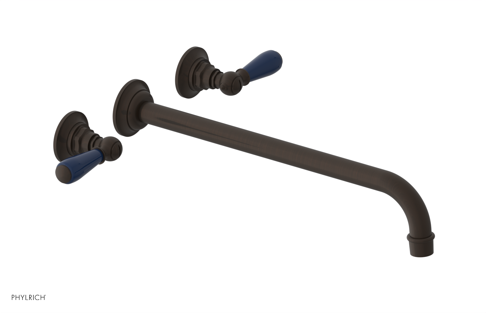 Phylrich Jamestown 14" Spout Wall Lavatory Set with Lever Handle by Phylrich