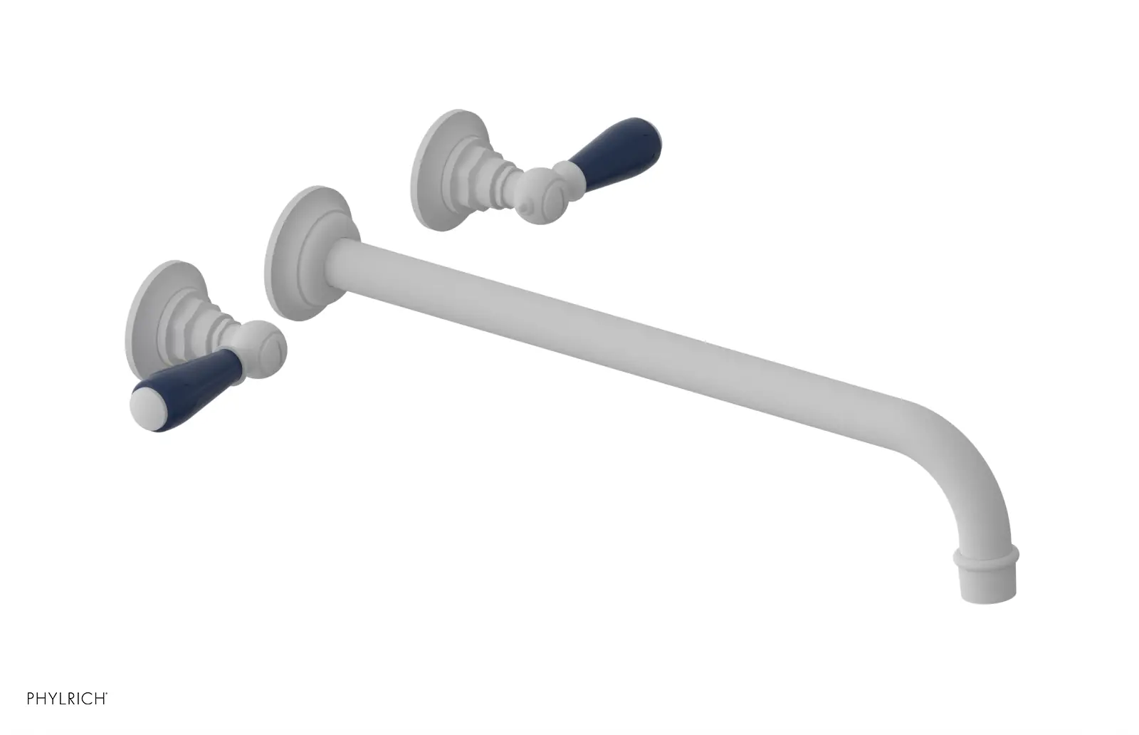 Phylrich Jamestown 14" Spout Wall Lavatory Set with Lever Handle by Phylrich