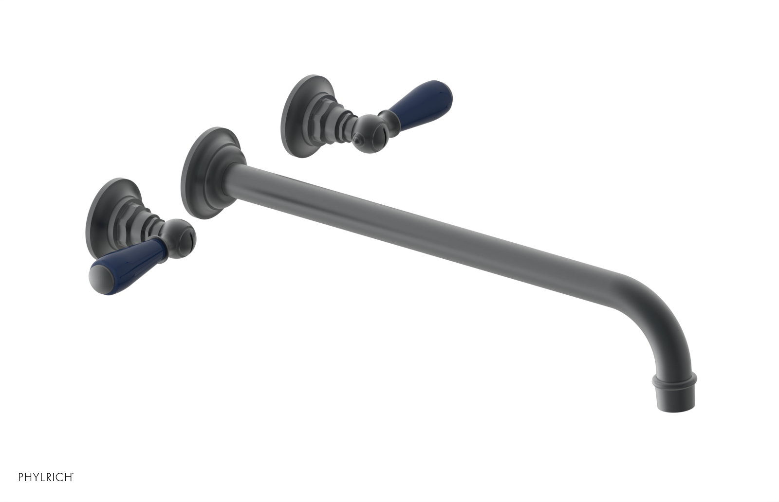 Phylrich Jamestown 14" Spout Wall Lavatory Set with Lever Handle by Phylrich