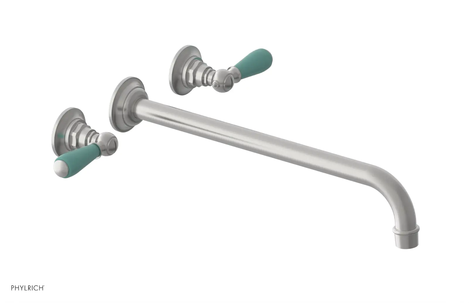 Phylrich Jamestown 14" Spout Wall Lavatory Set with Lever Handle by Phylrich