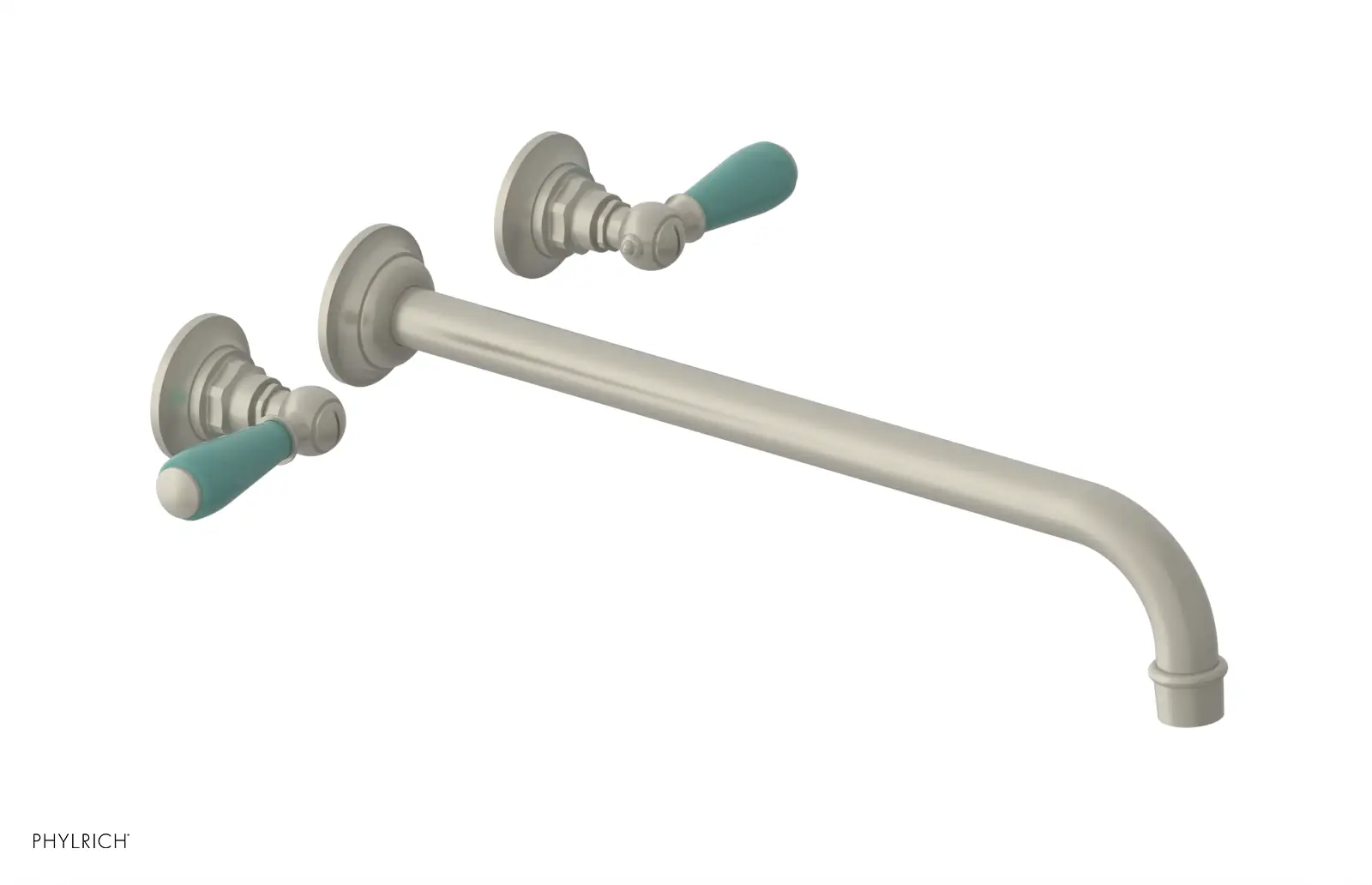 Phylrich Jamestown 14" Spout Wall Lavatory Set with Lever Handle by Phylrich