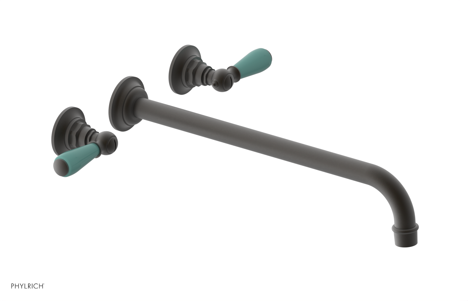 Phylrich Jamestown 14" Spout Wall Lavatory Set with Lever Handle by Phylrich