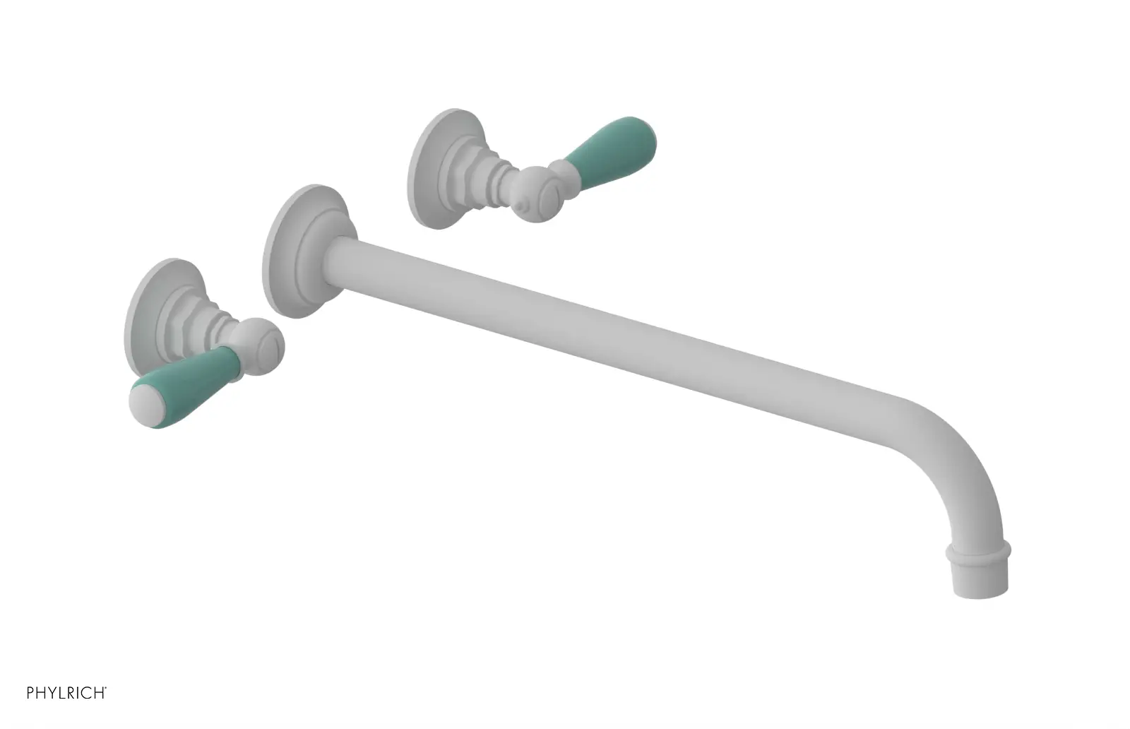 Phylrich Jamestown 14" Spout Wall Lavatory Set with Lever Handle by Phylrich