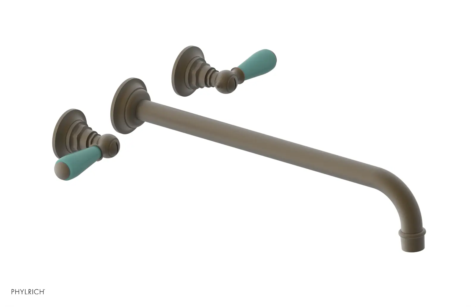 Phylrich Jamestown 14" Spout Wall Lavatory Set with Lever Handle by Phylrich