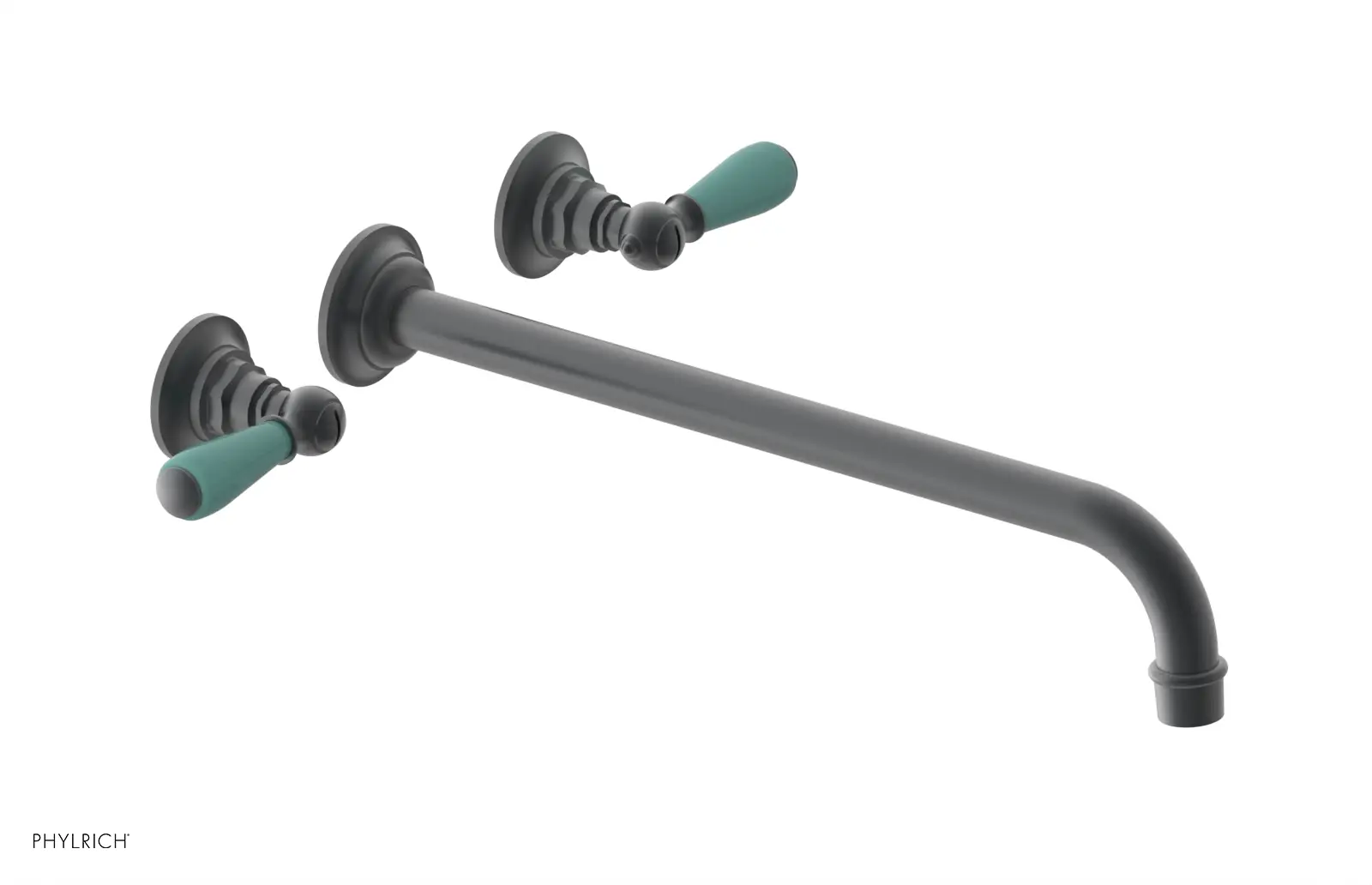 Phylrich Jamestown 14" Spout Wall Tub Set with Lever Handle by Phylrich