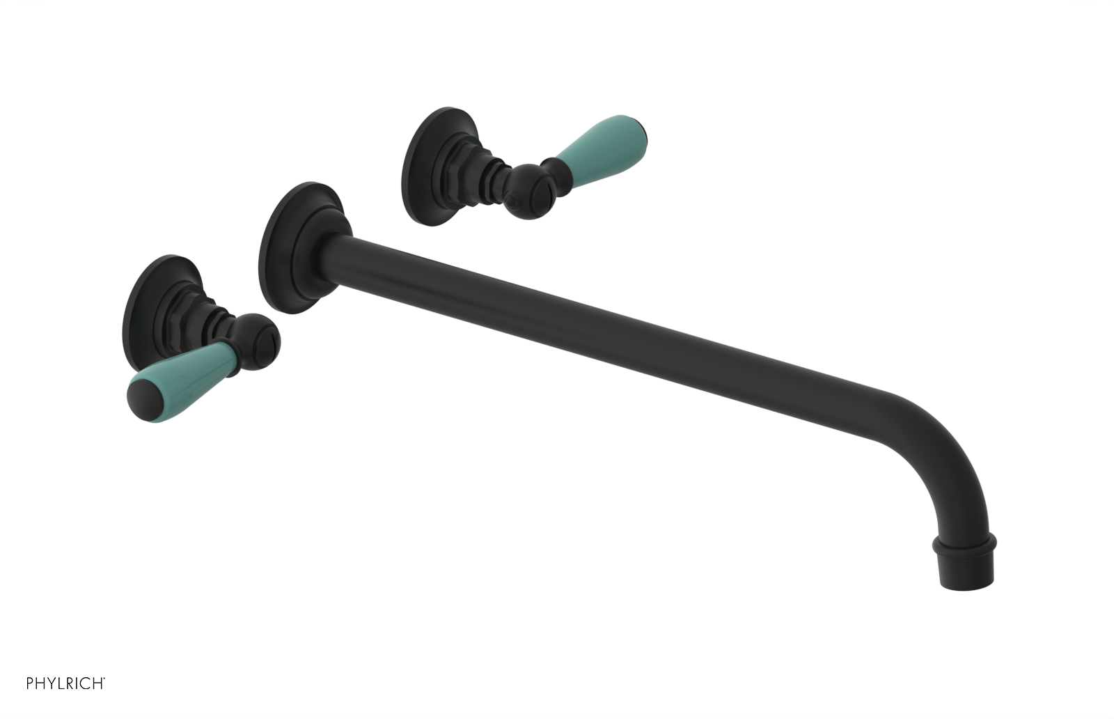Phylrich Jamestown 14" Spout Wall Lavatory Set with Lever Handle by Phylrich