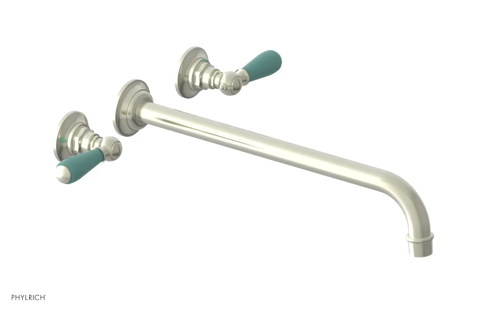 Phylrich Jamestown 14" Spout Wall Lavatory Set with Lever Handle by Phylrich