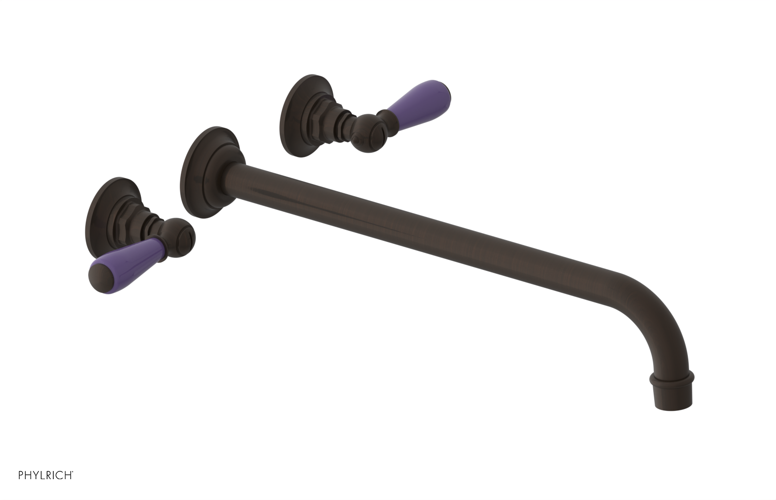 Phylrich Jamestown 14" Spout Wall Lavatory Set with Lever Handle by Phylrich