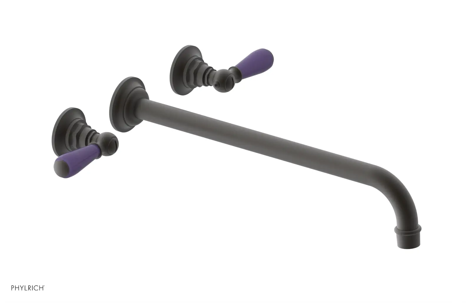 Phylrich Jamestown 14" Spout Wall Lavatory Set with Lever Handle by Phylrich
