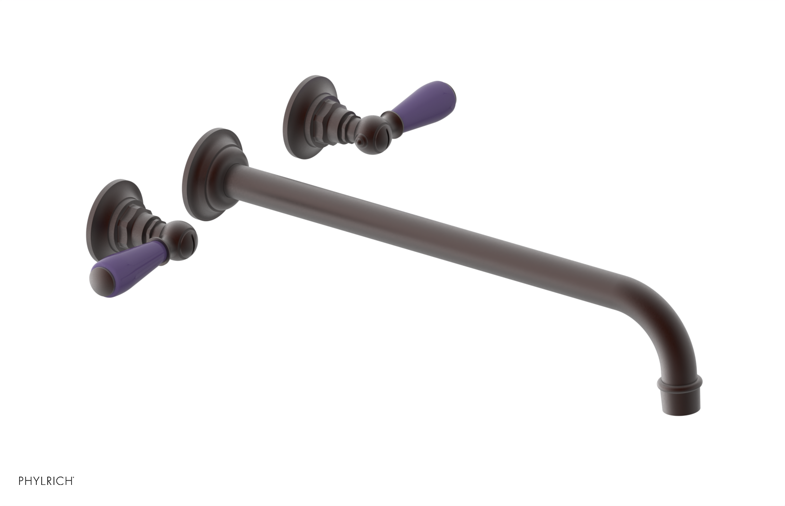 Phylrich Jamestown 14" Spout Wall Lavatory Set with Lever Handle by Phylrich