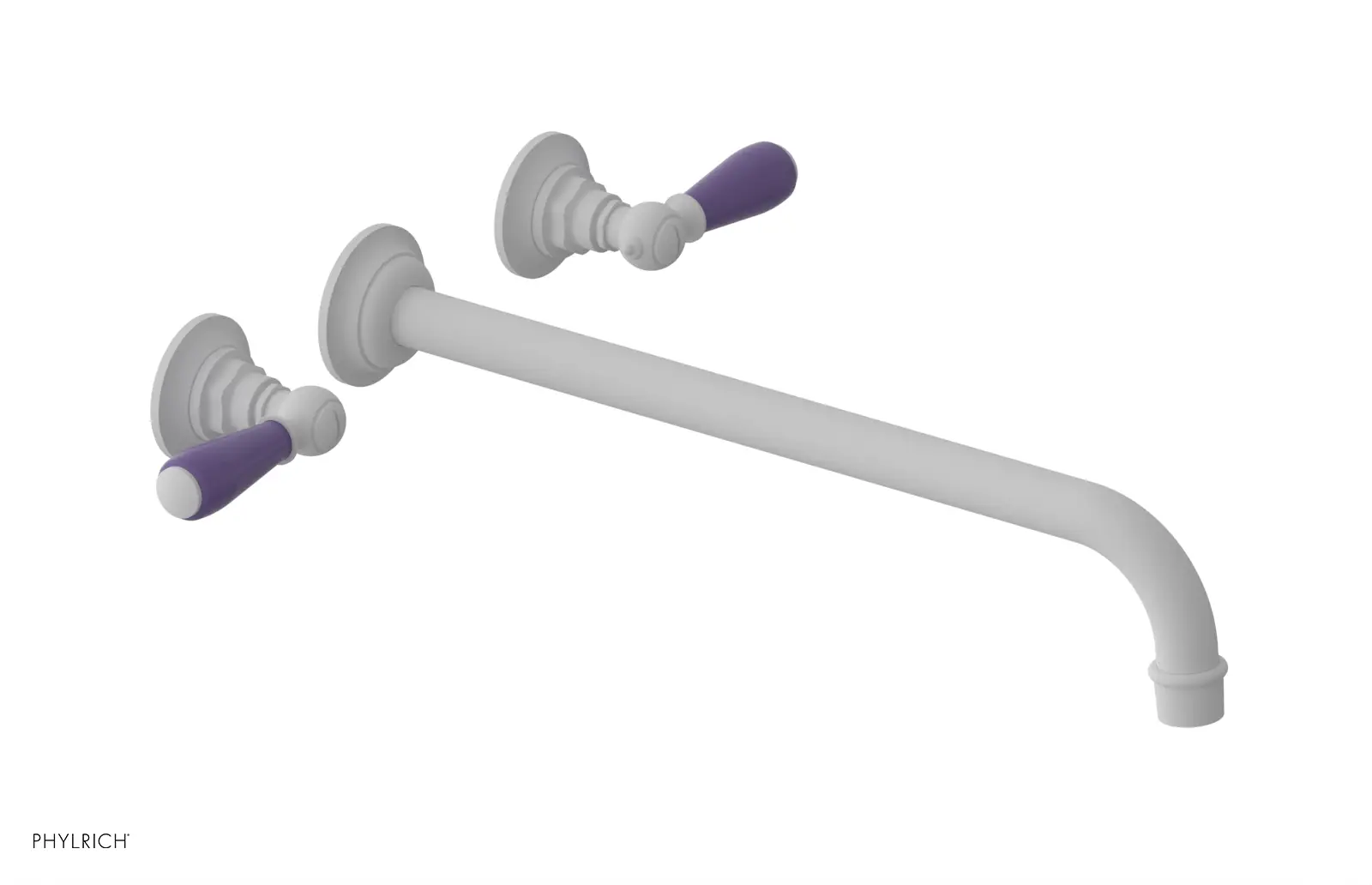 Phylrich Jamestown 14" Spout Wall Lavatory Set with Lever Handle by Phylrich