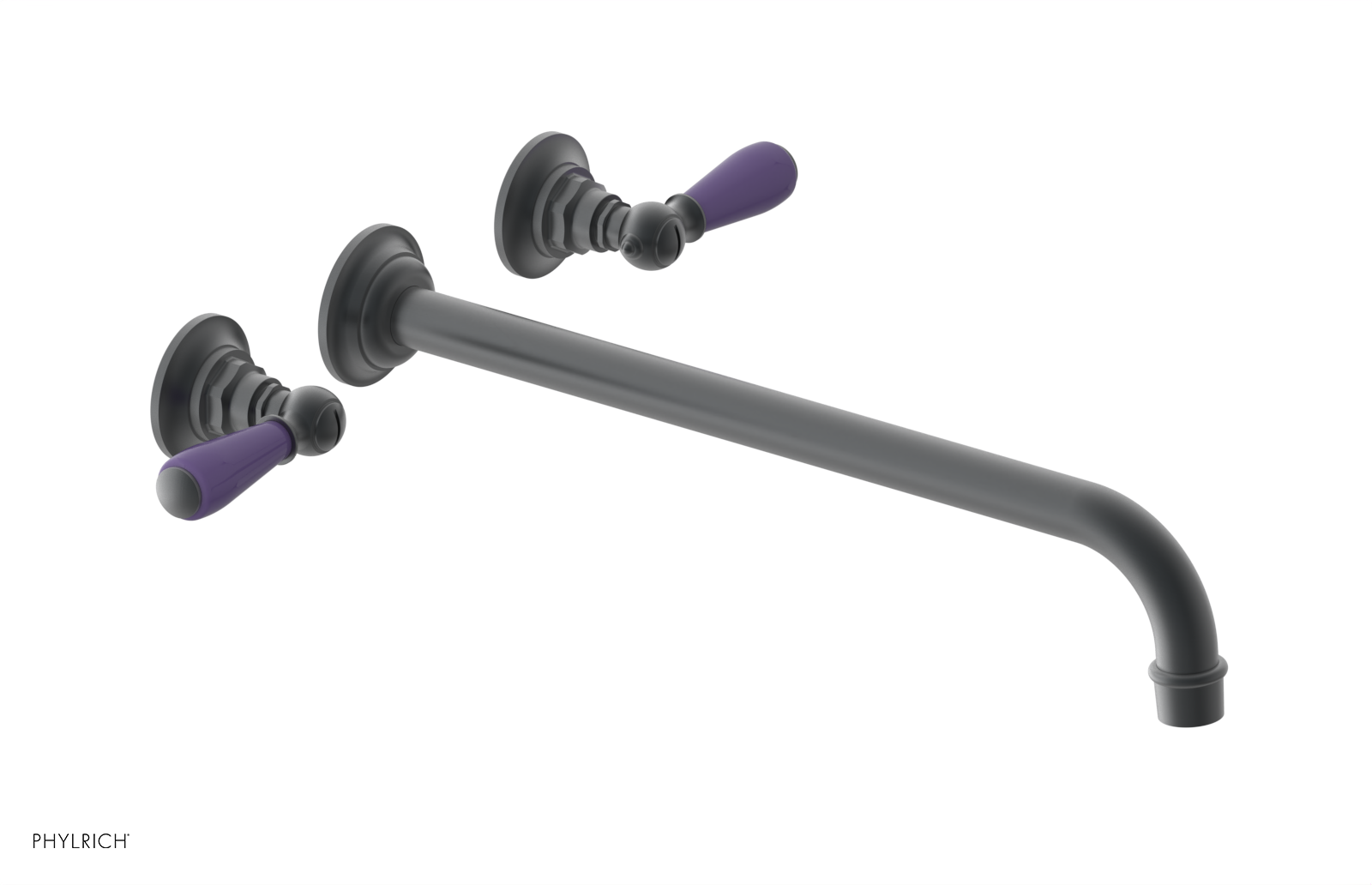 Phylrich Jamestown 14" Spout Wall Lavatory Set with Lever Handle by Phylrich