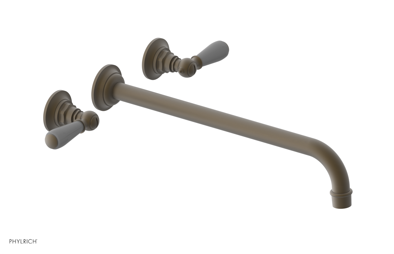 Phylrich Jamestown 14" Spout Wall Lavatory Set with Lever Handle by Phylrich