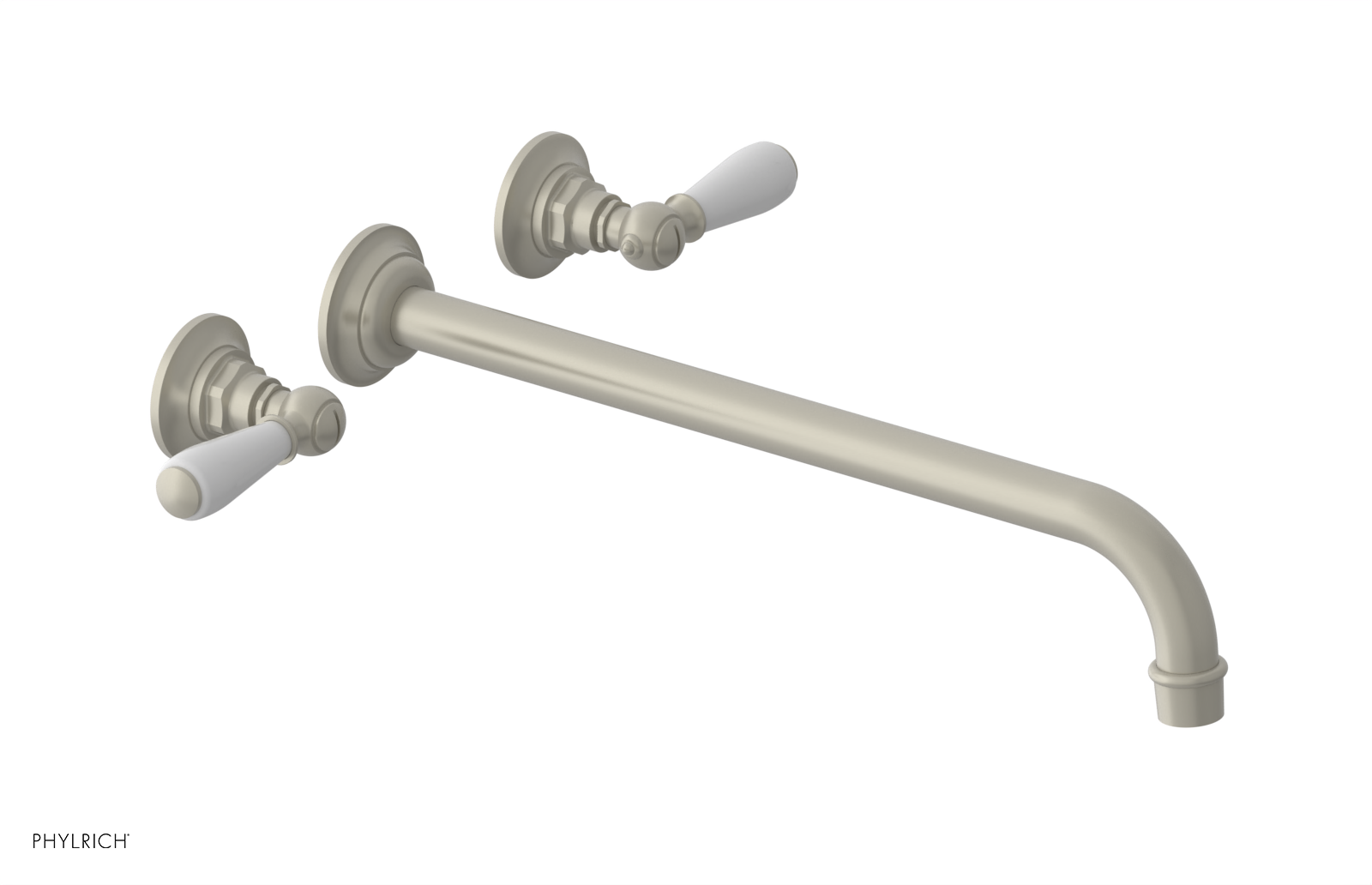 Phylrich Jamestown 14" Spout Wall Lavatory Set with Lever Handle by Phylrich