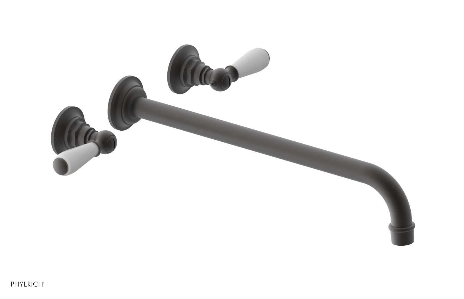 Phylrich Jamestown 14" Spout Wall Lavatory Set with Lever Handle by Phylrich