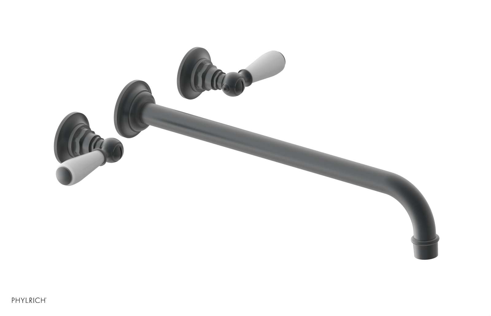 Phylrich Jamestown 14" Spout Wall Lavatory Set with Lever Handle by Phylrich