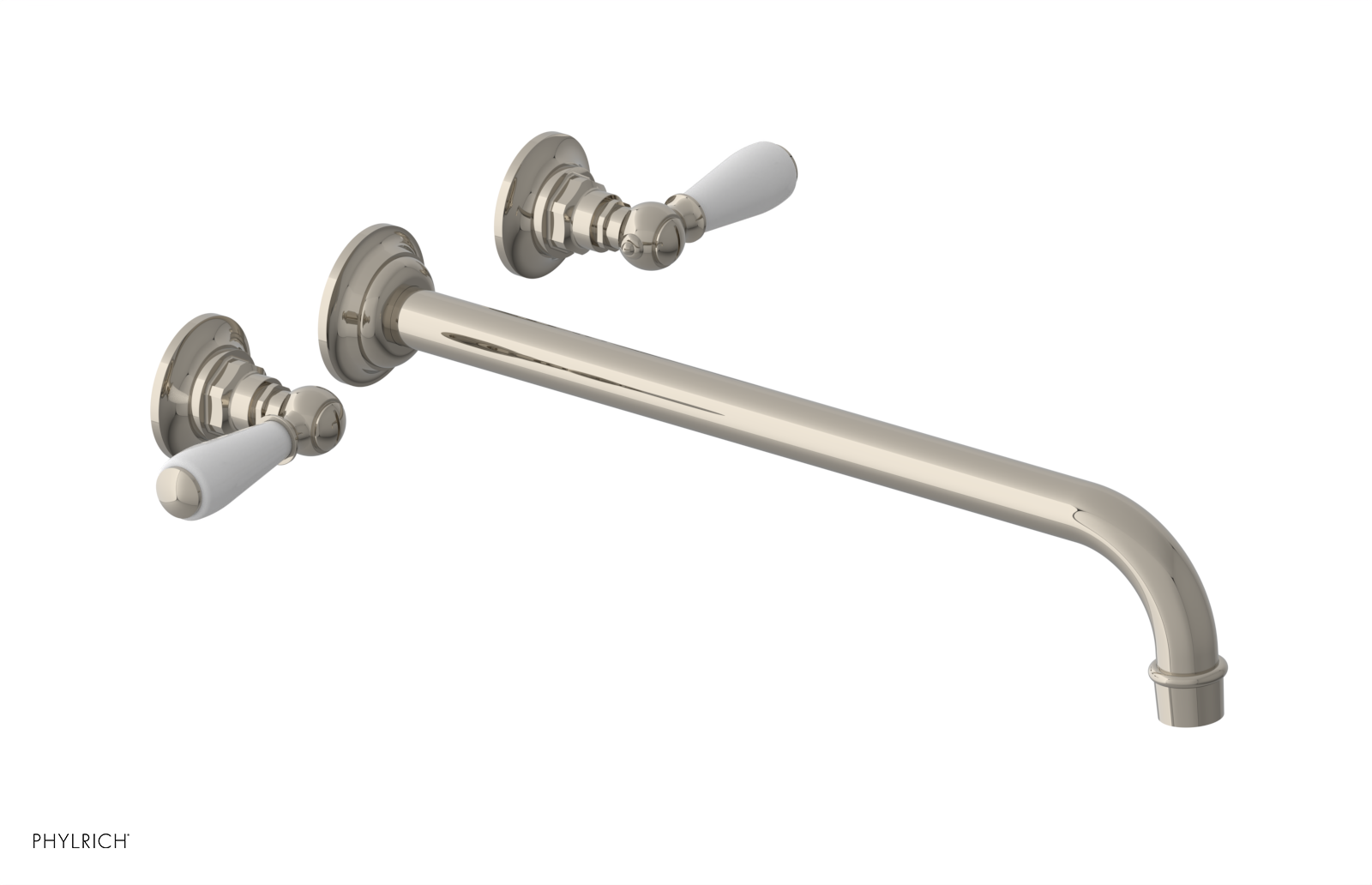 Phylrich Jamestown 14" Spout Wall Lavatory Set with Lever Handle by Phylrich