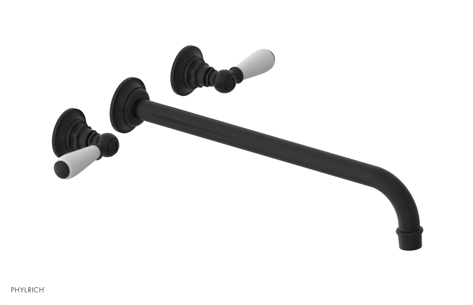 Phylrich Jamestown 14" Spout Wall Lavatory Set with Lever Handle by Phylrich