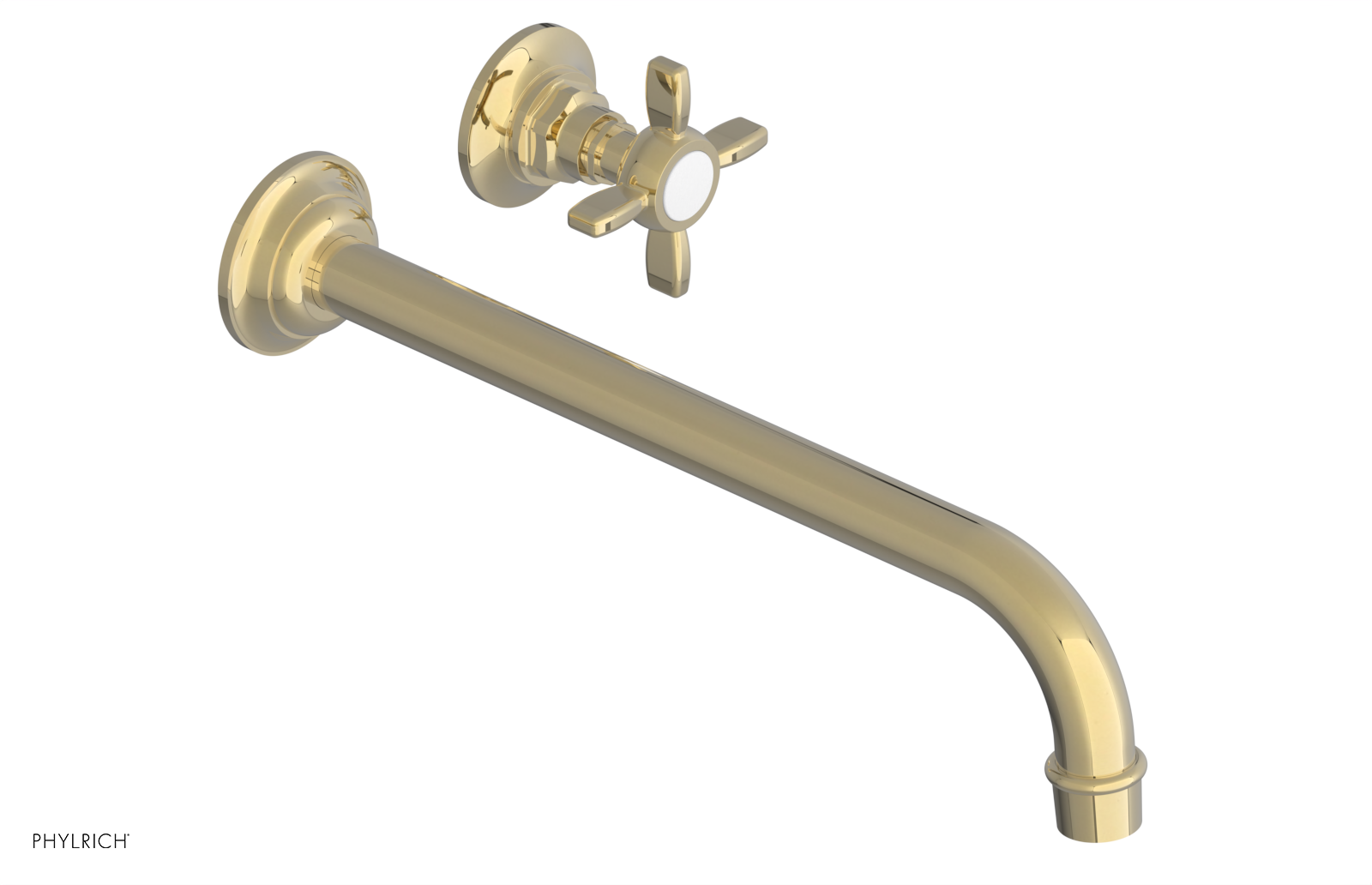 Phylrich Jamestown 12" Spout Single Handle Wall Lavatory Set