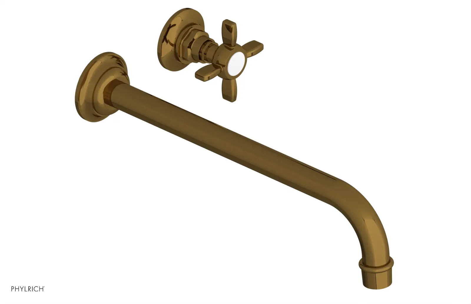 Phylrich Jamestown 12" Spout Single Handle Wall Lavatory Set by Phylrich