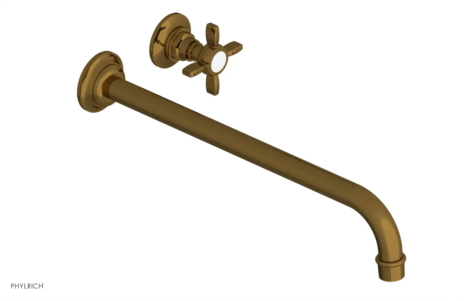 Phylrich Jamestown 14" Spout Single Handle Wall Lavatory Set by Phylrich