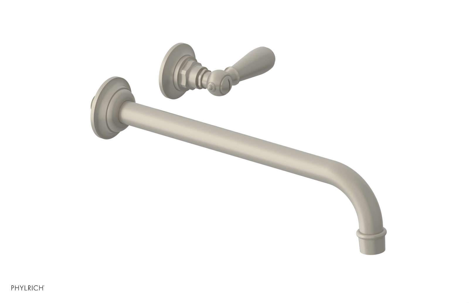 Phylrich Jamestown 12" Spout Single Handle Wall Lavatory Set
