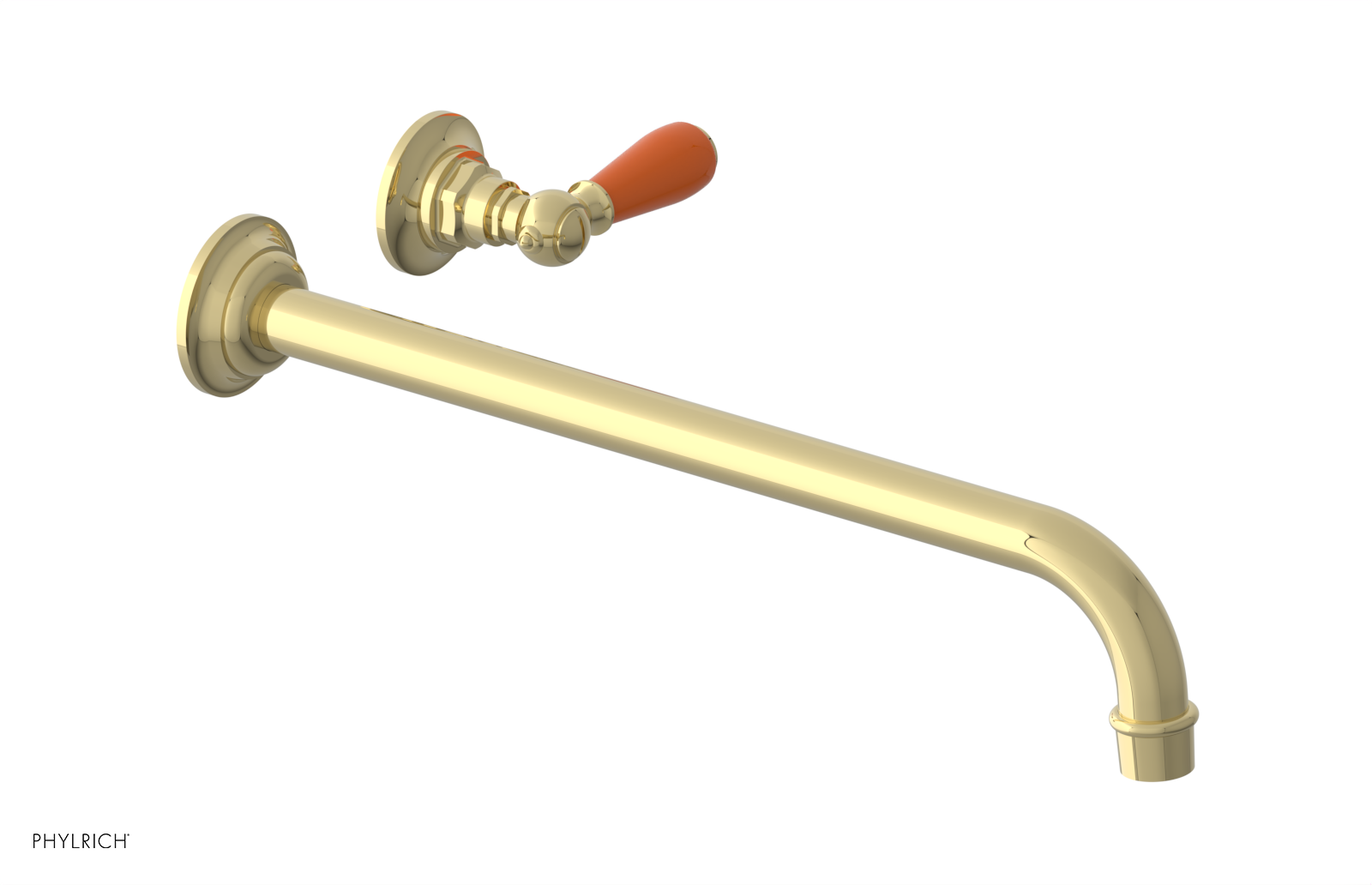 Phylrich Jamestown 14" Spout Single Handle Wall Lavatory Set