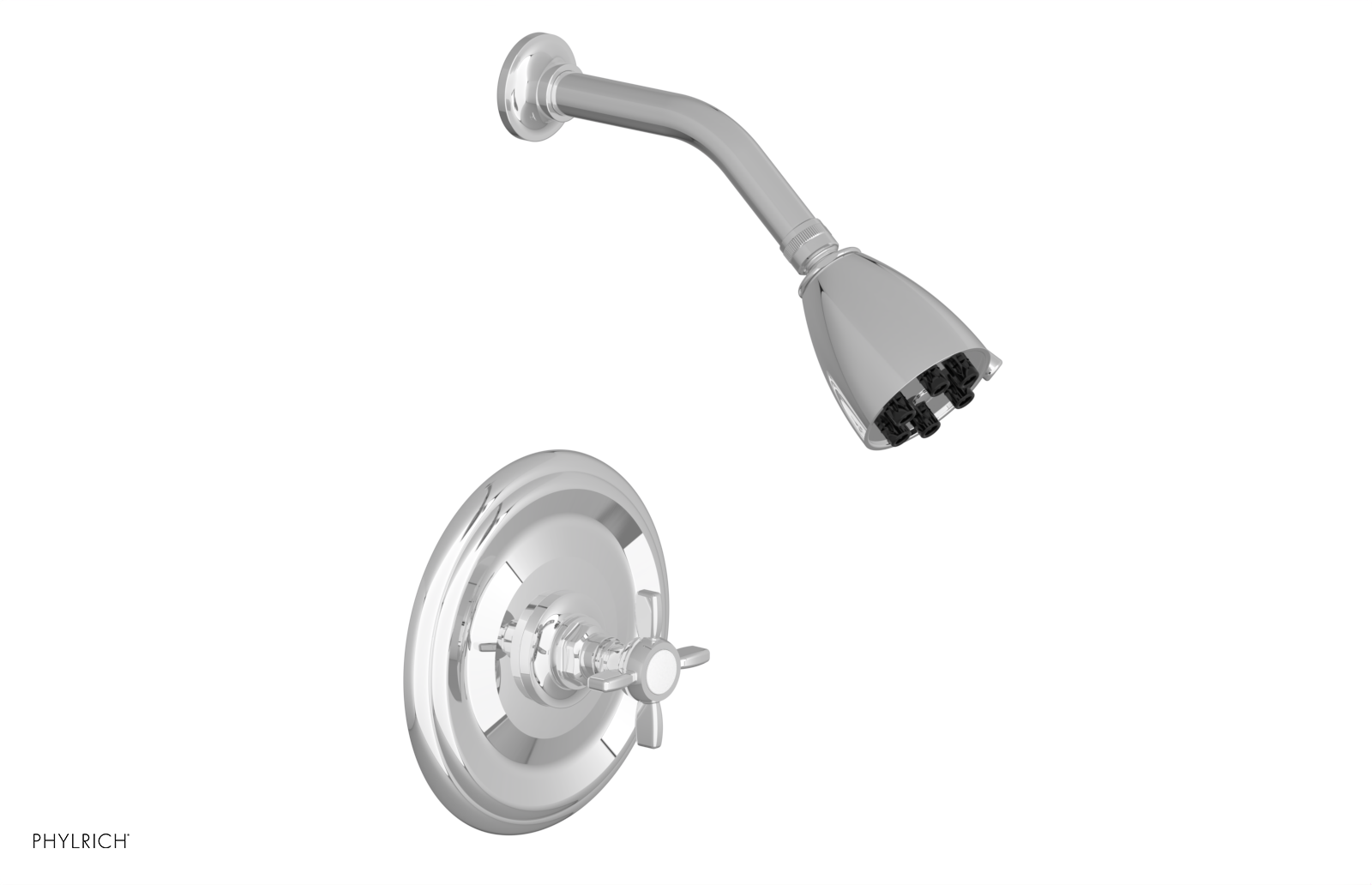 polished chrome shower set
