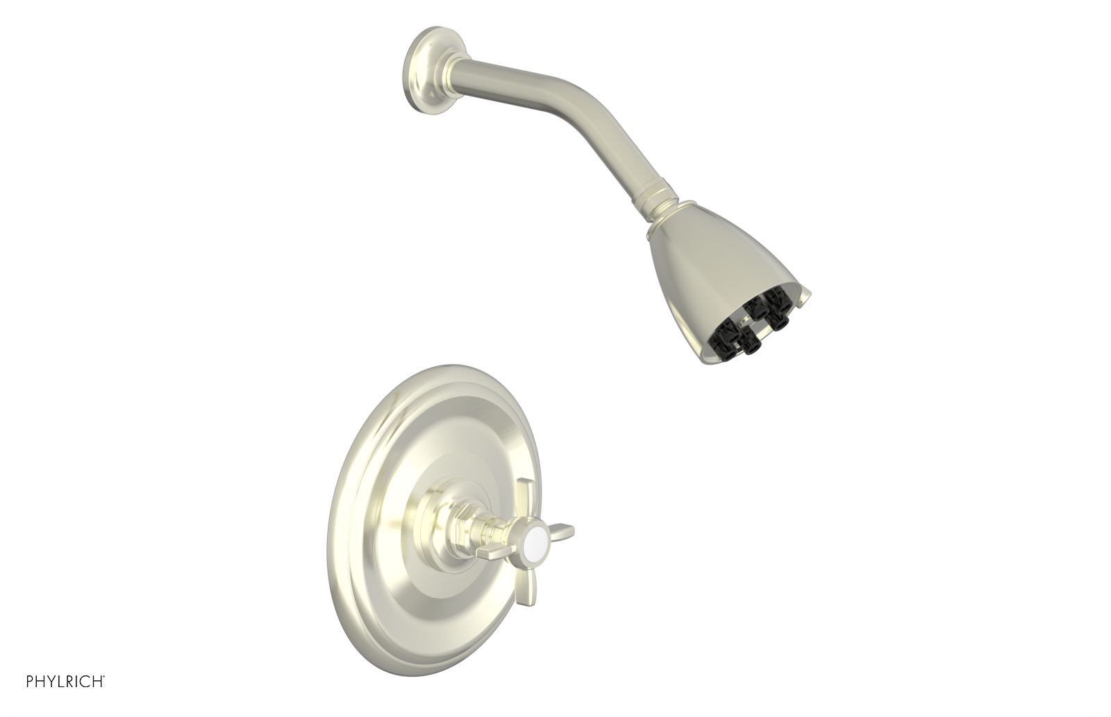Phylrich Jamestown Pressure Balance Shower Set with Cross Handle