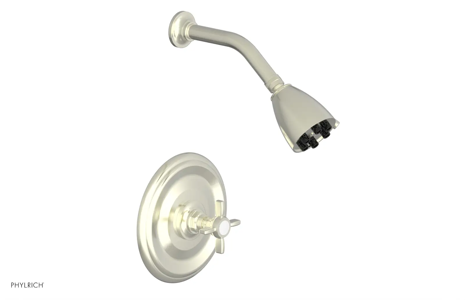 Phylrich Jamestown Pressure Balance Shower Set with Cross Handle by Phylrich