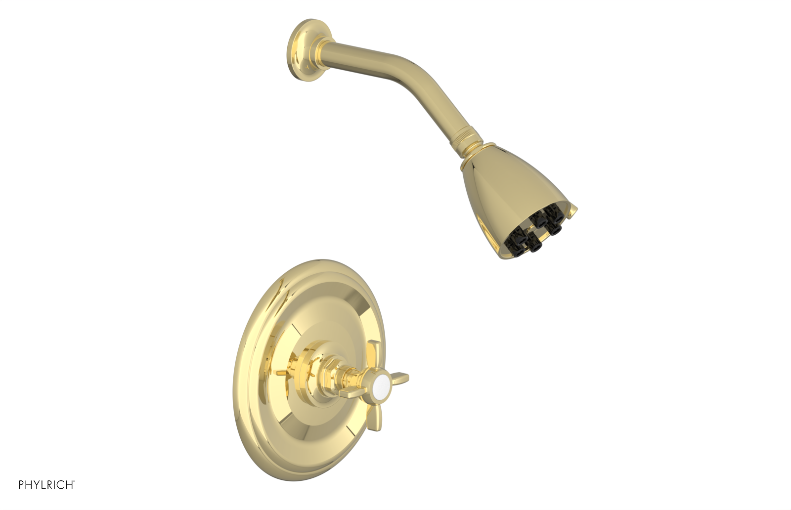 Phylrich Jamestown Pressure Balance Shower Set with Cross Handle by Phylrich