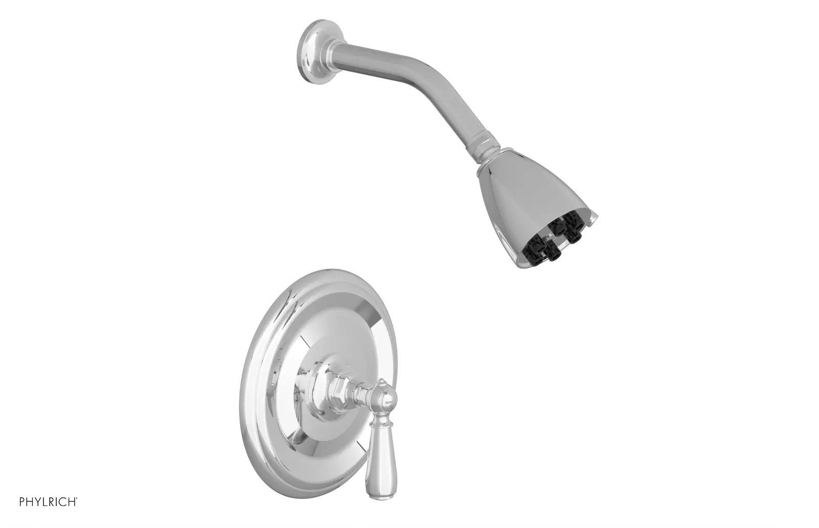 polished chrome shower set