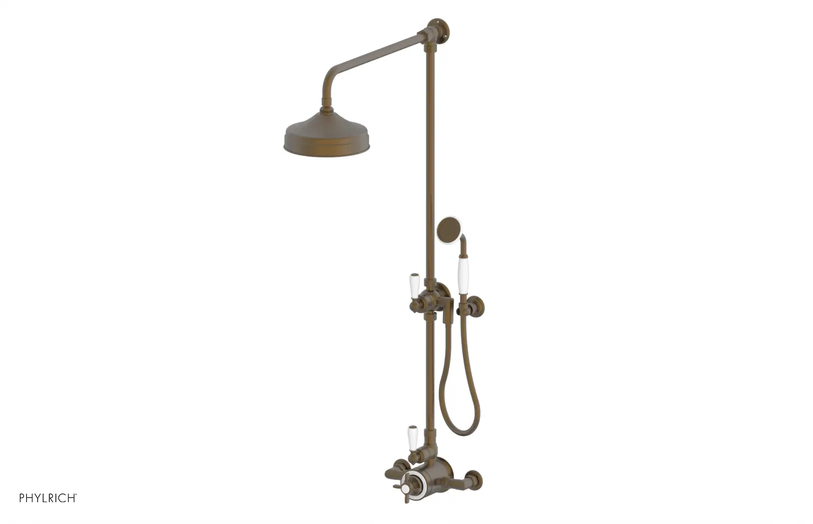 Phylrich Jamestown Exposed Shower with Hand Shower by Phylrich