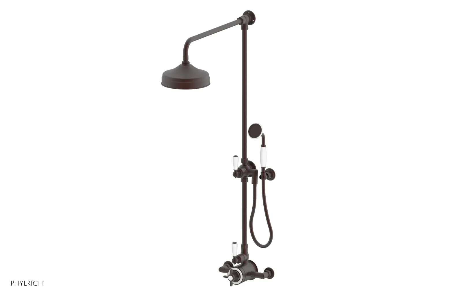 Phylrich Jamestown Exposed Shower with Hand Shower by Phylrich