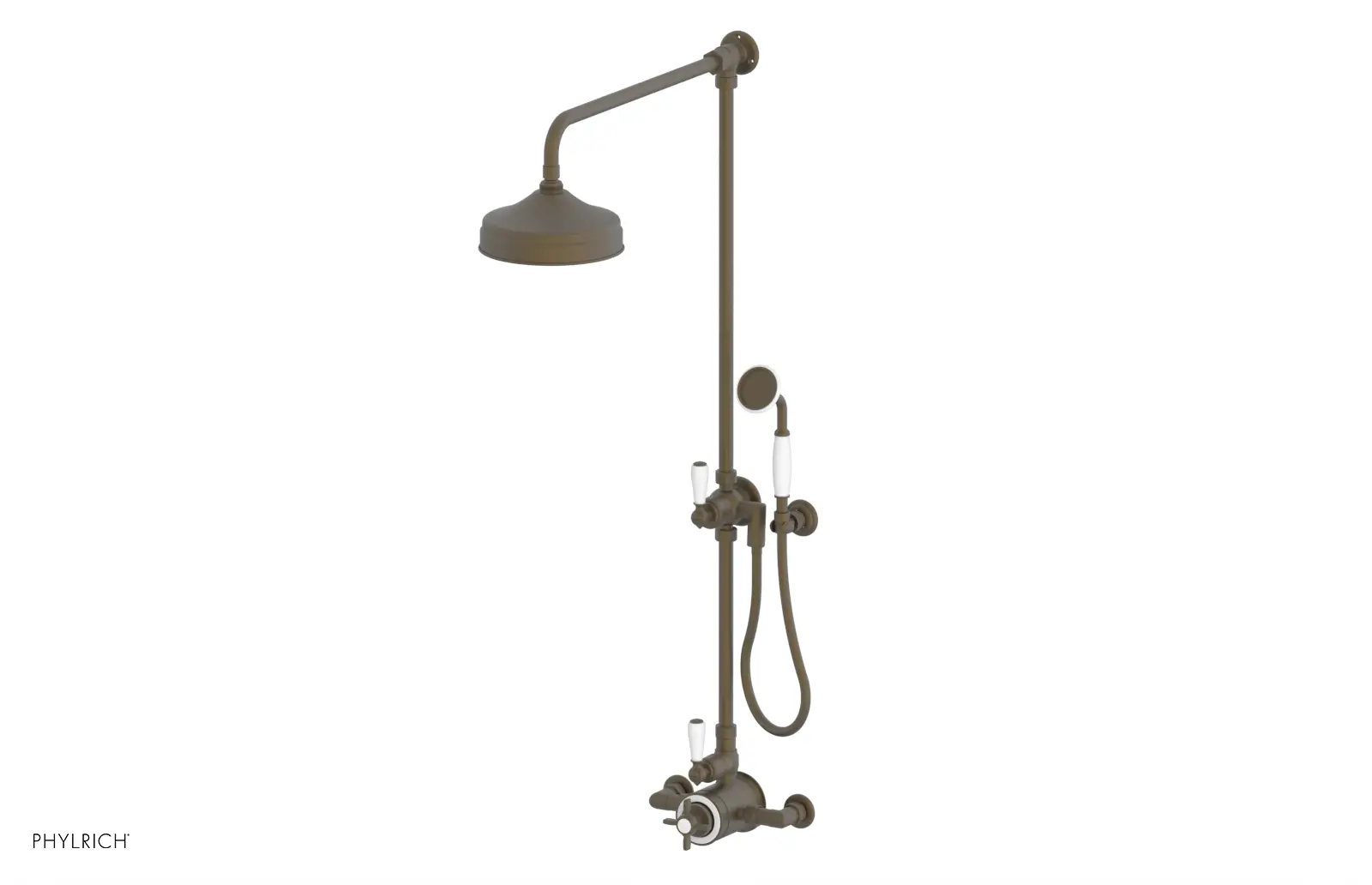 Phylrich Jamestown Exposed Shower with Hand Shower by Phylrich