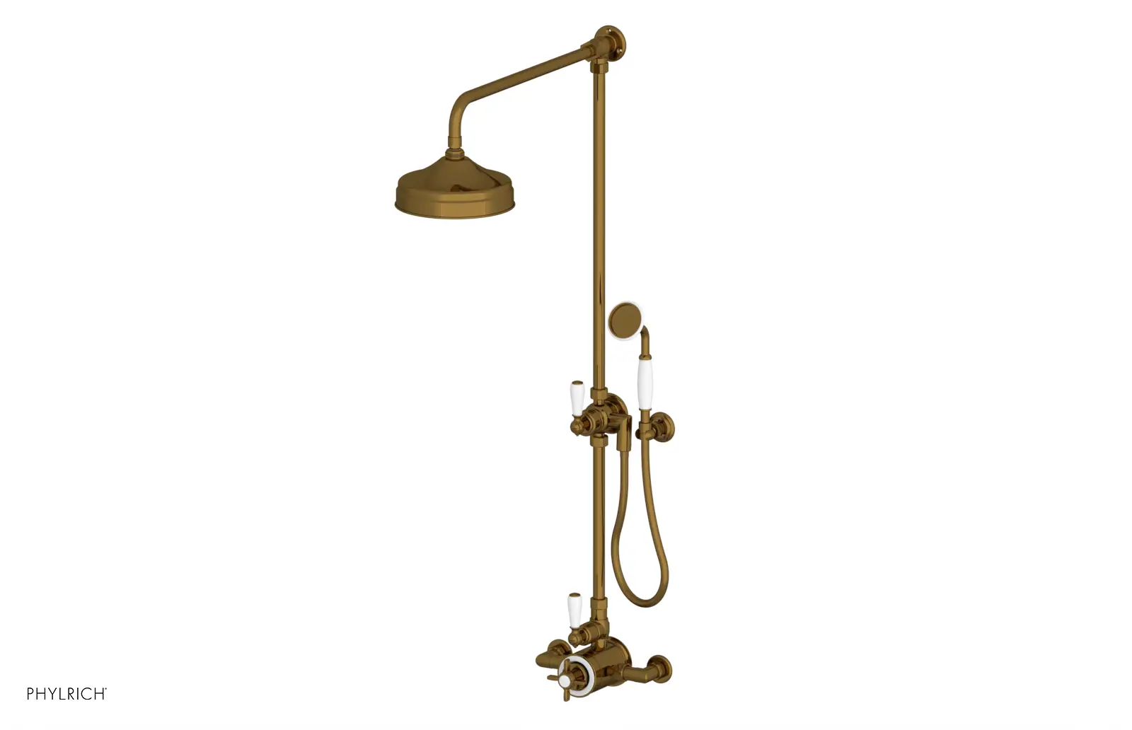 Phylrich Jamestown Exposed Shower with Hand Shower by Phylrich