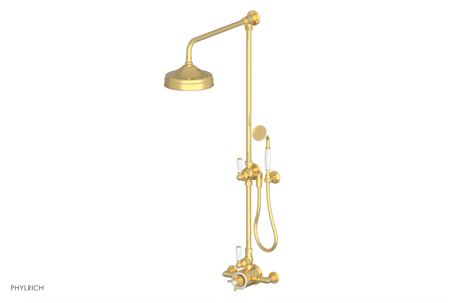 Phylrich Jamestown Exposed Shower with Hand Shower by Phylrich