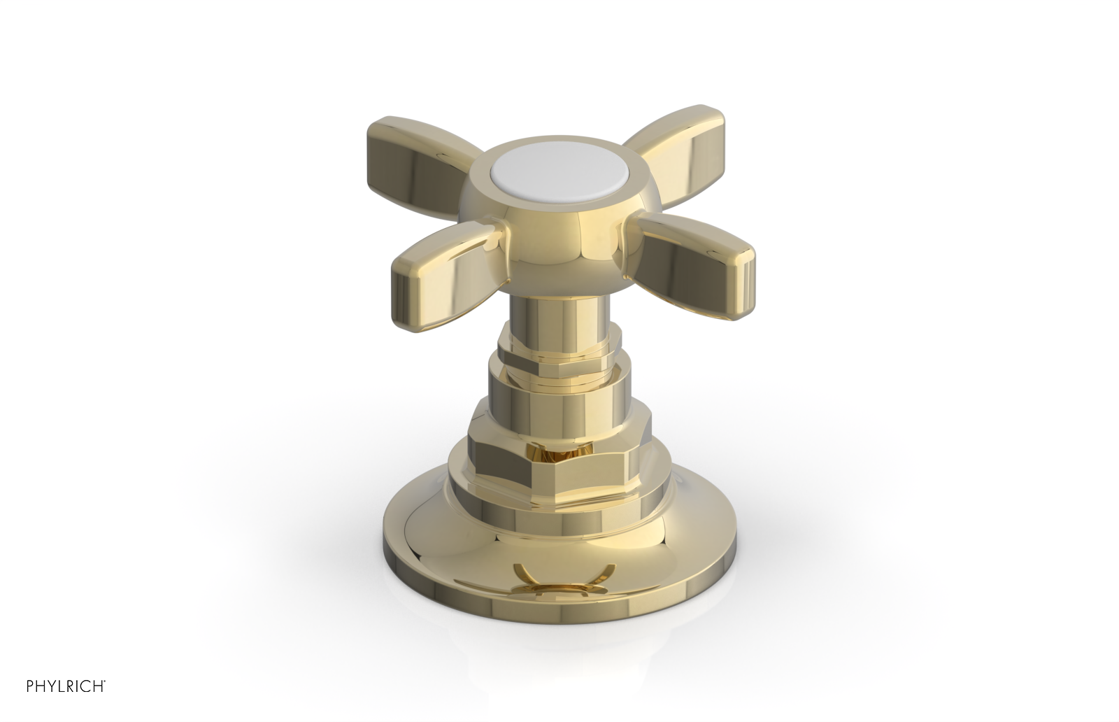 Phylrich Jamestown Volume Control/Diverter Trim with Cross Handle