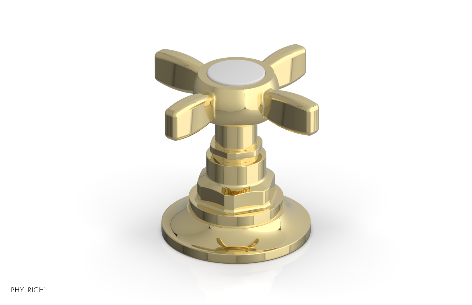 Phylrich Jamestown Volume Control/Diverter Trim with Cross Handle