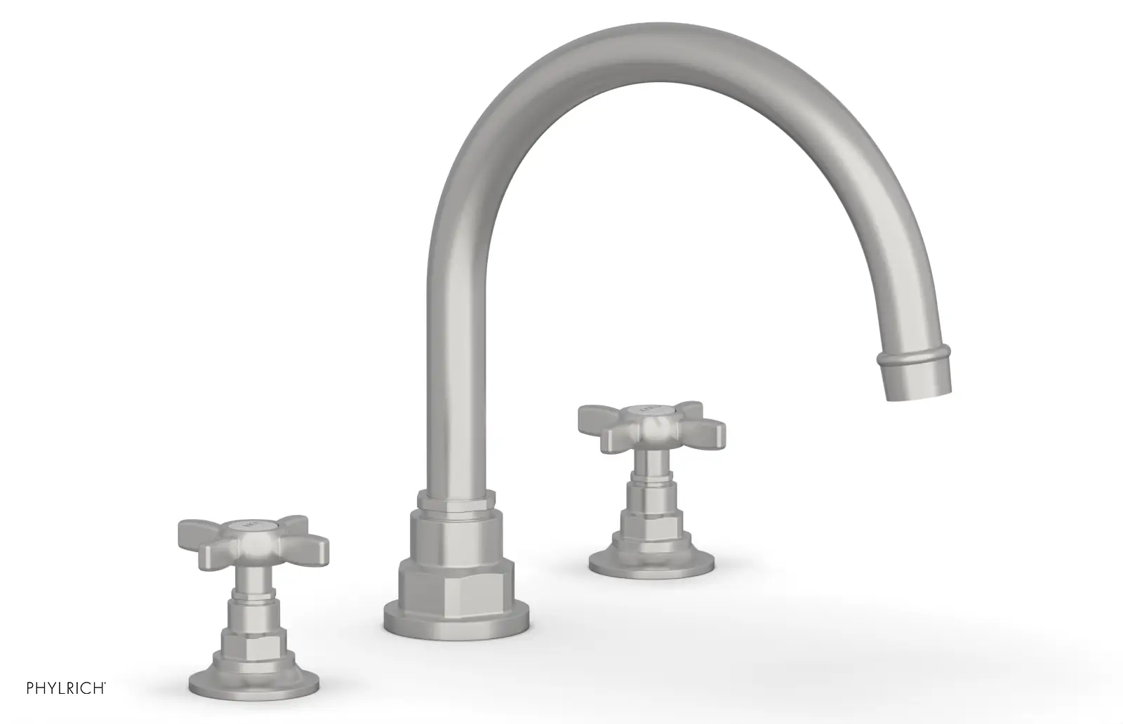 Phylrich Jamestown Deck Tub Set with Cross Handles by Phylrich