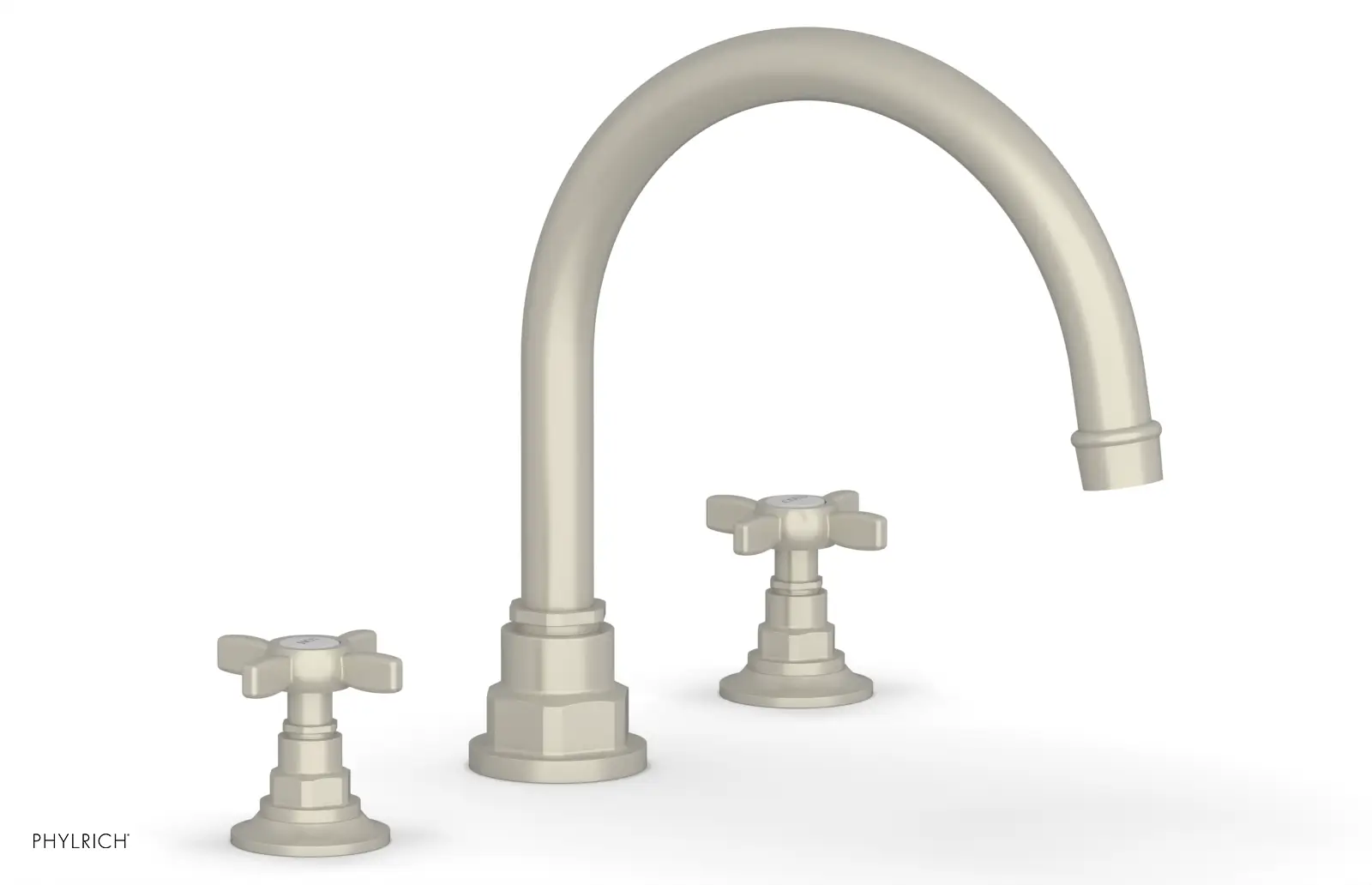 Phylrich Jamestown Deck Tub Set with Cross Handles by Phylrich