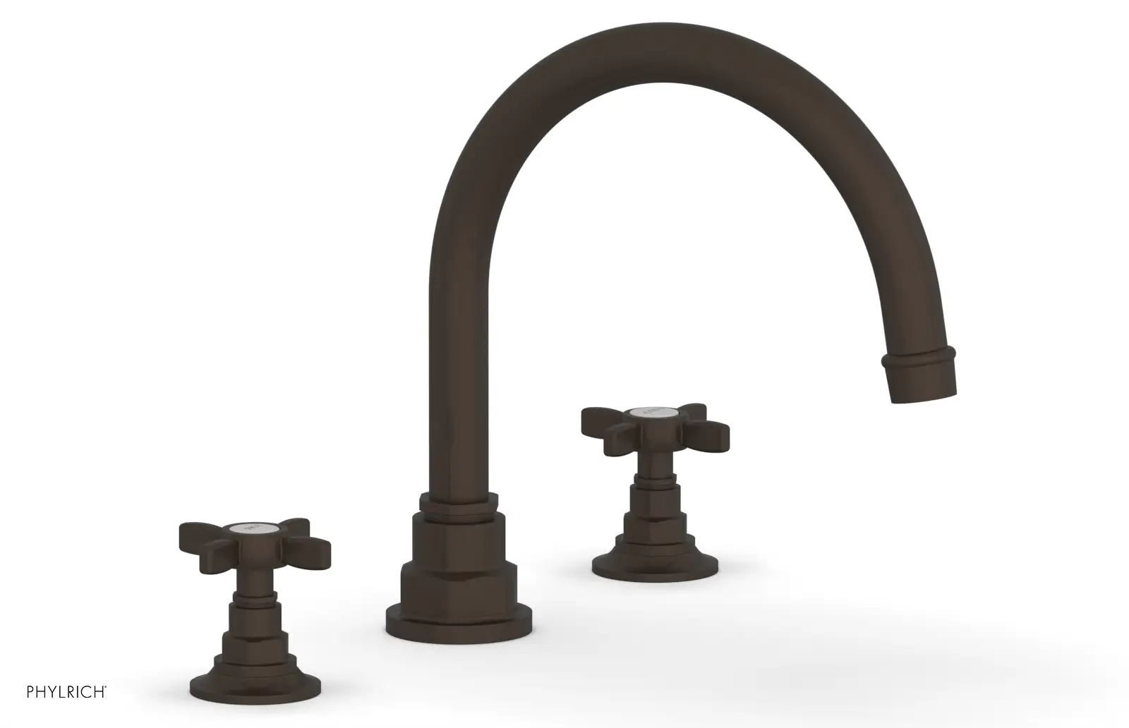 Phylrich Jamestown Deck Tub Set with Cross Handles by Phylrich