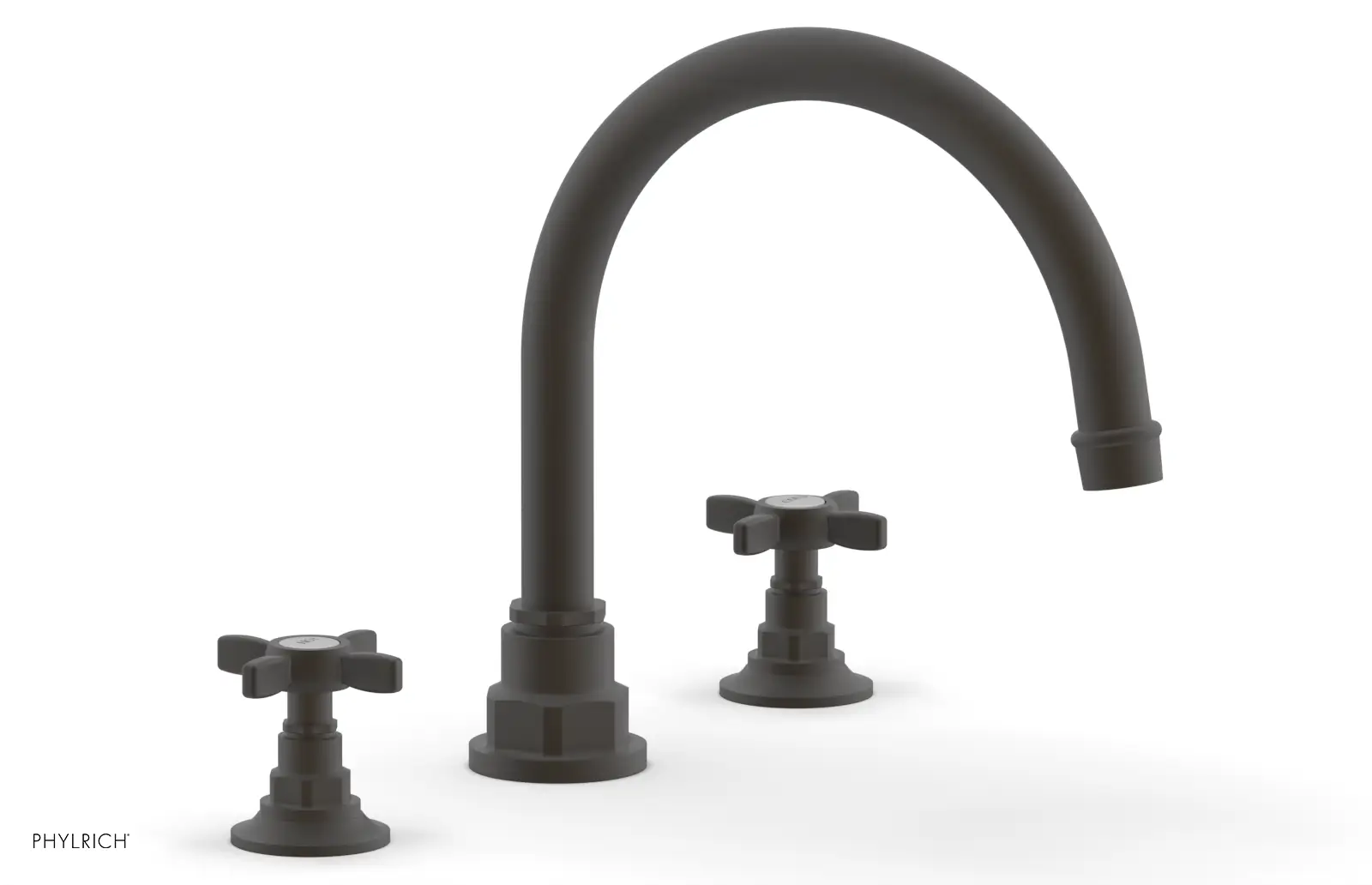Phylrich Jamestown Deck Tub Set with Cross Handles by Phylrich