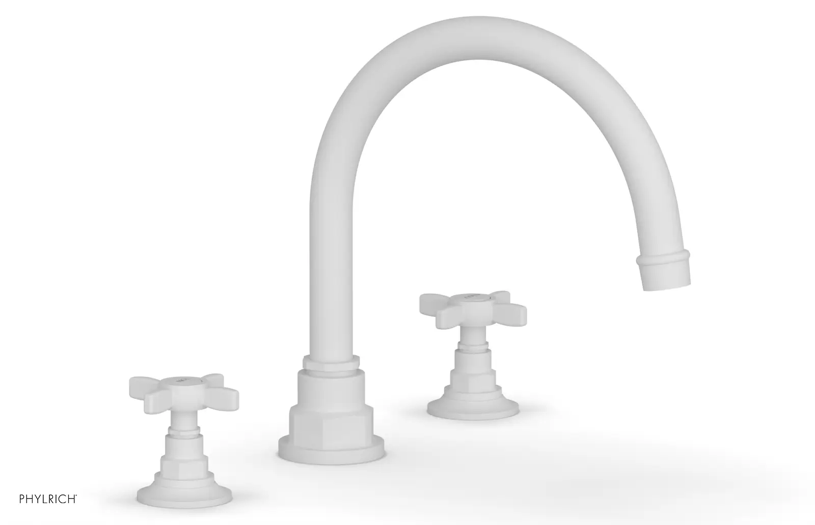 Phylrich Jamestown Deck Tub Set with Cross Handles by Phylrich