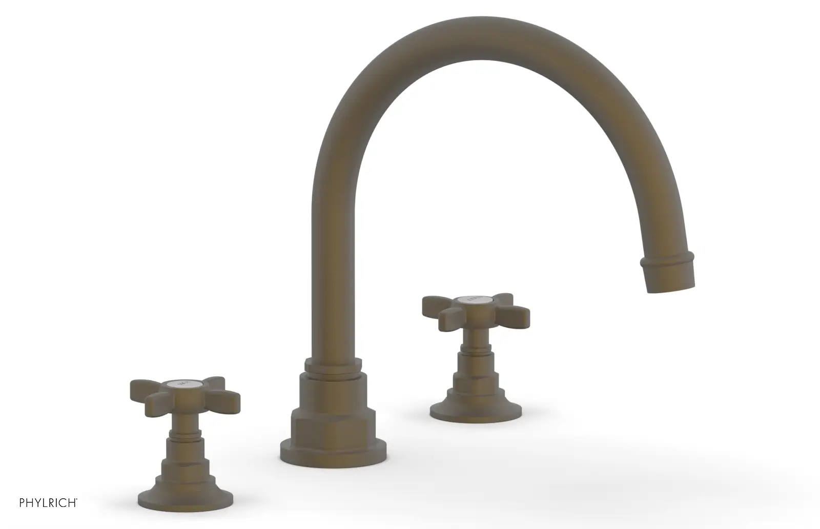 Phylrich Jamestown Deck Tub Set with Cross Handles by Phylrich
