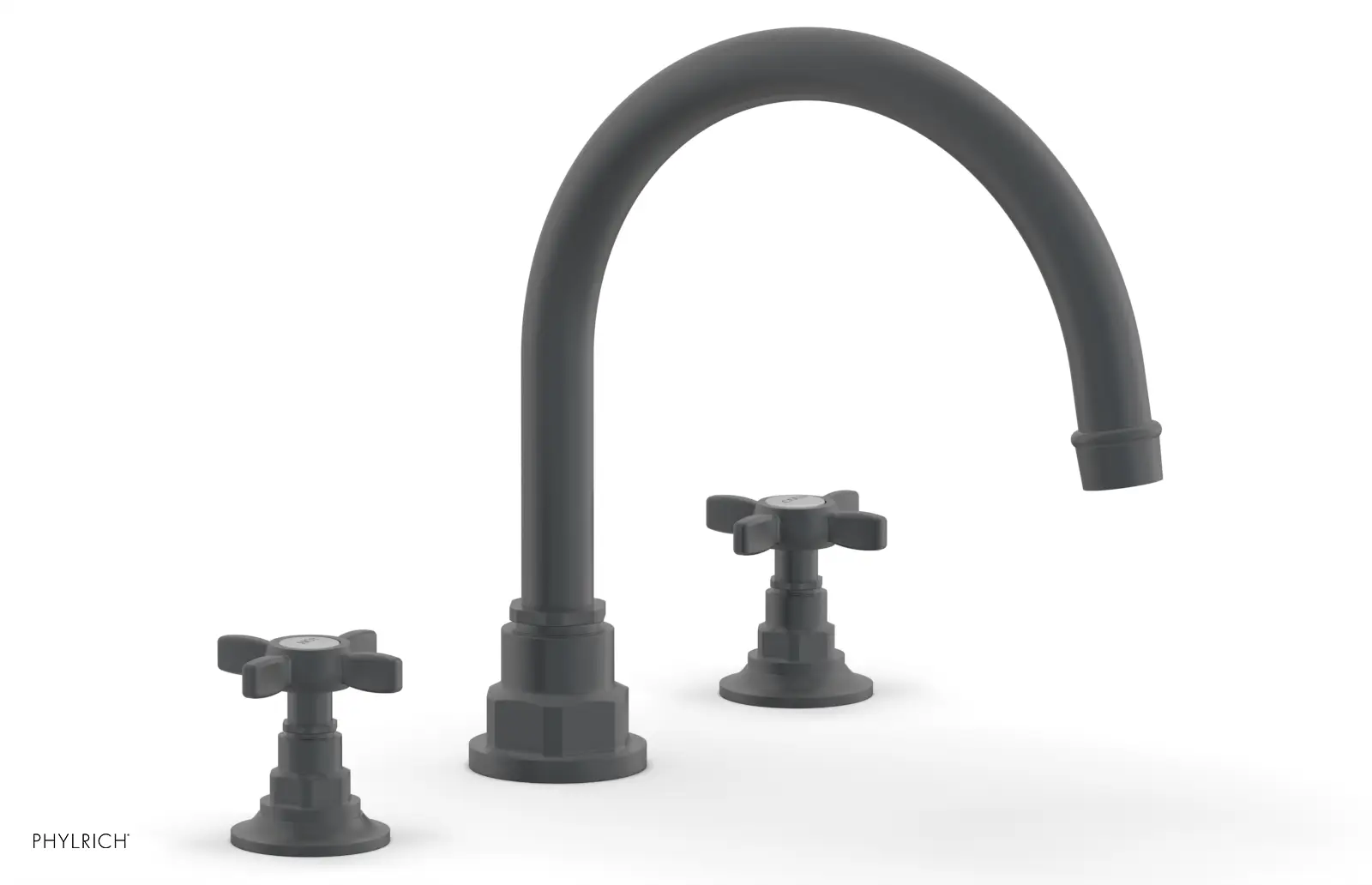 Phylrich Jamestown Deck Tub Set with Cross Handles by Phylrich