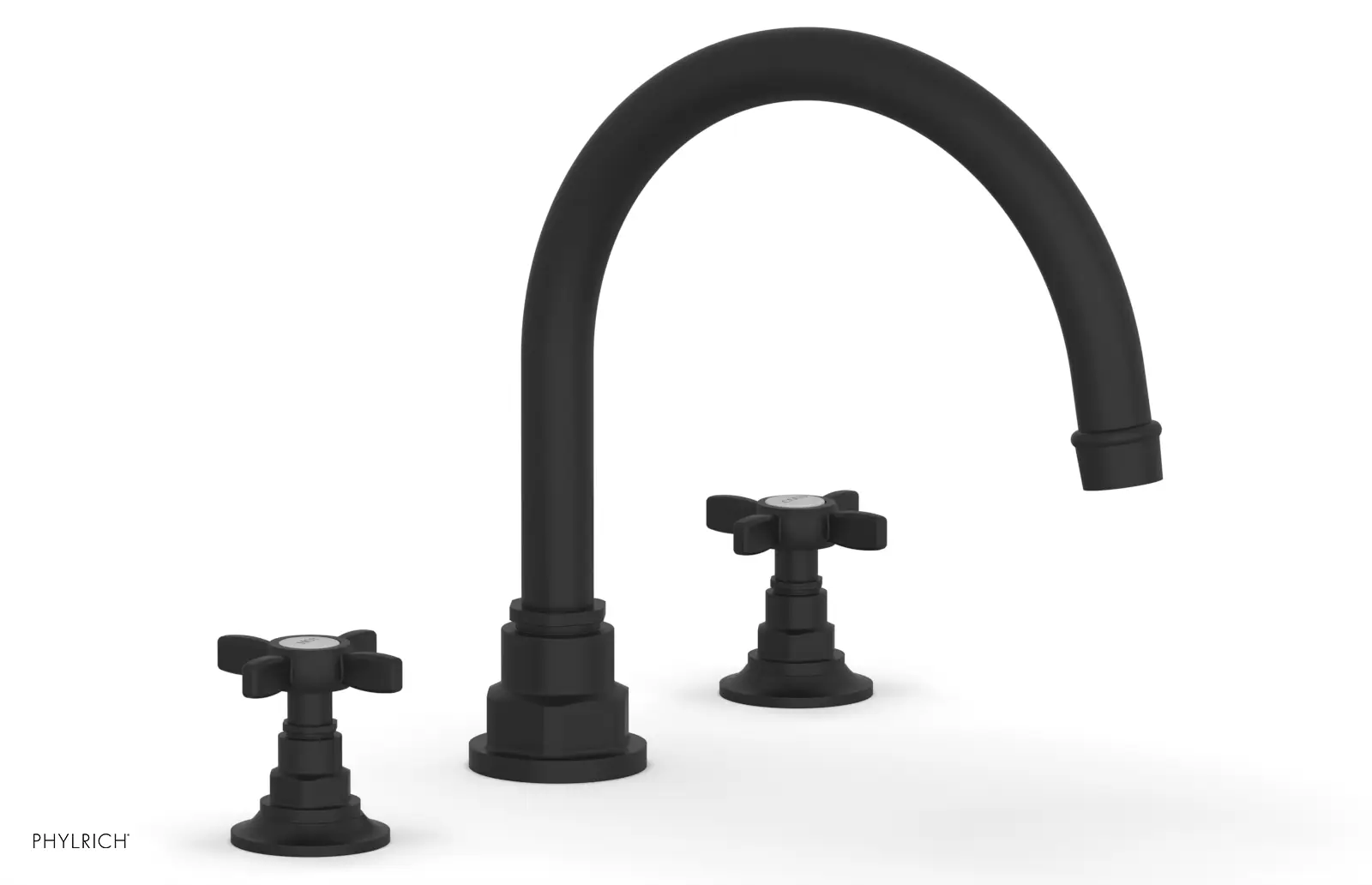 Phylrich Jamestown Deck Tub Set with Cross Handles by Phylrich