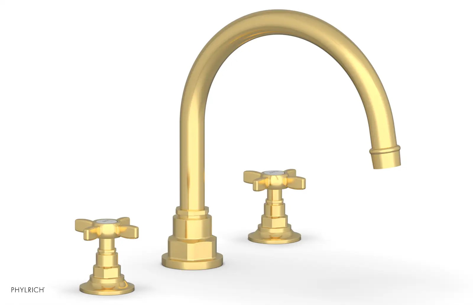 Phylrich Jamestown Deck Tub Set with Cross Handles by Phylrich